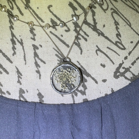 NWT Silver necklace with handmade pendant. OS - Picture 2 of 9